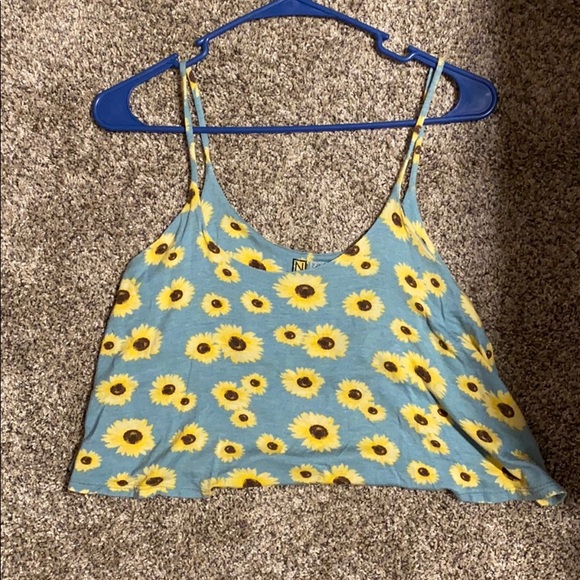 Nollie Tops - Sunflower crop top tank top. Flowy, very soft
